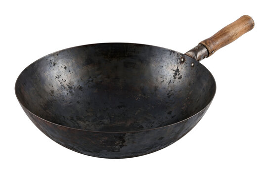 Wok In Studio Isolated Side View