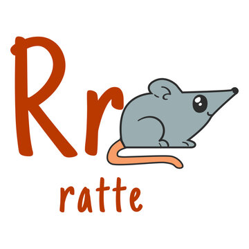 German alphabet color stroke rat