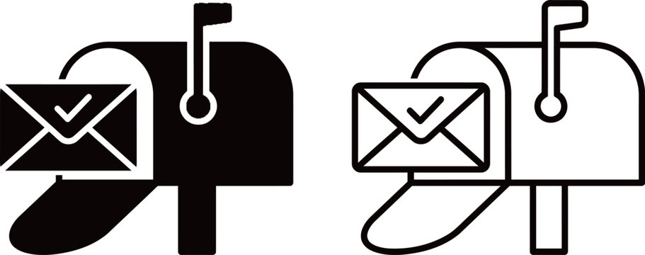 Two mailbox icons illustrate the difference between modern digital email and traditional physical postal mail delivery services