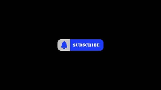 Modern subscribe button with bell icon on dark background