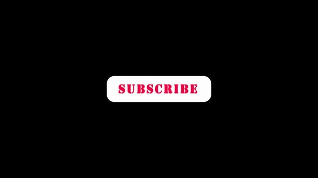 Red subscribe button on black background