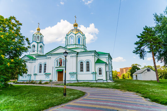 Assumption church in a Myrhorod, Ukraine. Orthodox church