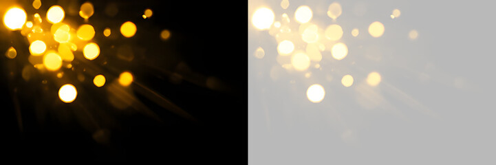 Fototapeta premium Festive Christmas sparkle with glowing golden particles, luminous bokeh, magical stardust and elegant holiday celebration atmosphere