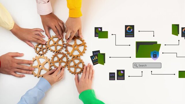 Collaborative Teamwork with Gears for Data Management and Security in a Digital Workspace Environment for Innovation and Technology Development Gluon.