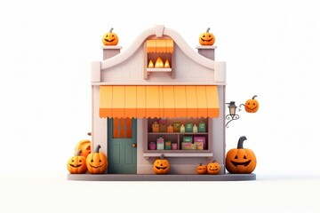 Naklejka premium Halloween pumpkin food jack-o'-lantern.