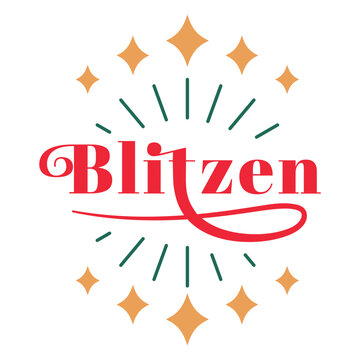 Christmas Blitzen reindeer badge
