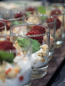 Delectable Miniature Desserts in Stylish Glass Jars