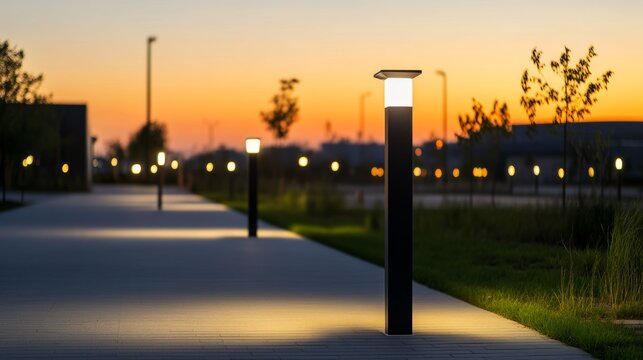 Rose Twilight With Space for Sustainable Planning: Smart Urban Lighting Powered By Solar And Motion Sensors Sust &acirc;&euro;&ldquo; Skyline Study 7