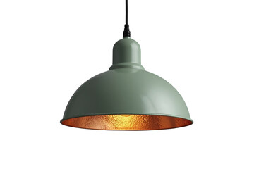 Obraz premium Vintage green metal dome pendant lamp
