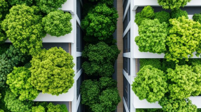 Stormy Light Along the Car-Free Community Route: Urban Heat Island Solution With Cool Roofs And Tree Canopy Su &acirc;&euro;&ldquo; Skyline Study 4