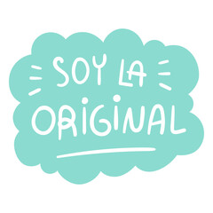 Obraz premium Original spanish blue quote