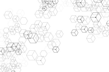 Fototapeta premium Abstract white hexagon pattern background. Modern tech grid with subtle glow. Elegant design for presentation, web design and template.