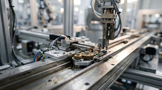 Precision Robotic Assembly Line in Industrial Facility