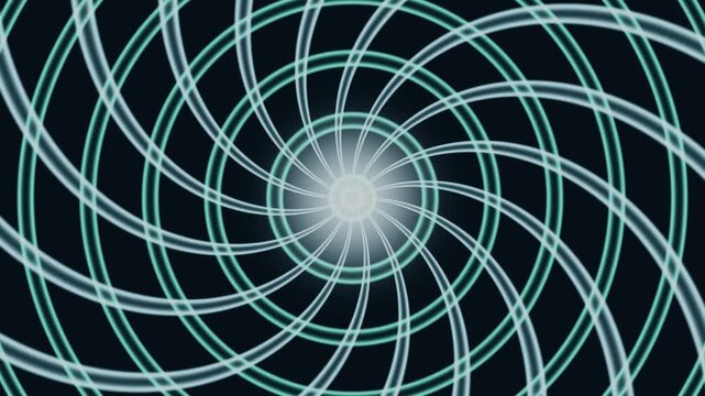 Quantum Cyclotron Particle Accelerator Core with Concentric Energy Rings Loop 4K UHD