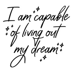 Obraz premium Dreams affirmation quote