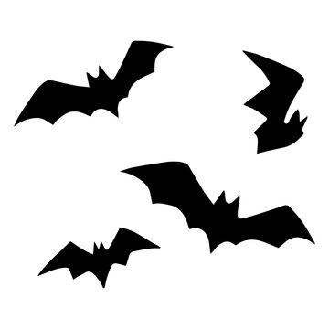 Bats flapping their wings on halloween