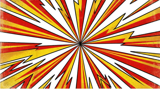 A colorful retro comic book action background vector illustration isolated on transparent background