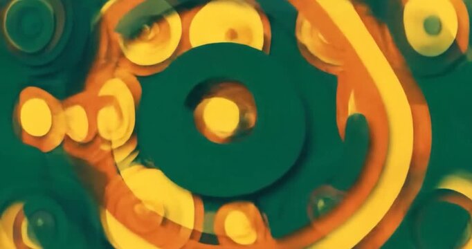 Abstract Geometric Motion Background With Rotating Concentric Circles