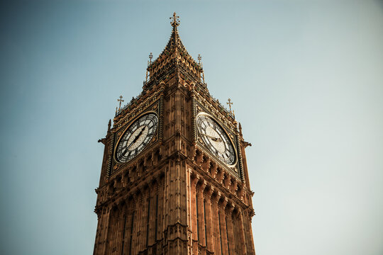 iconic Big Ben and Houses of Parliament, London
