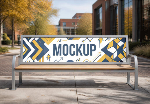 Bench Advertising Mockup