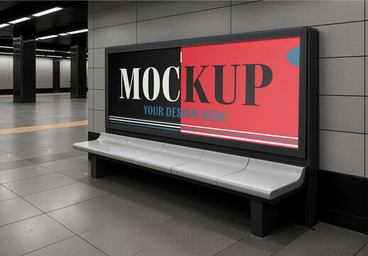 Bench Advertising Mockup