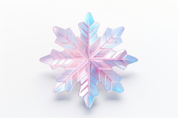 Naklejka premium Snowflake white background celebration creativity.