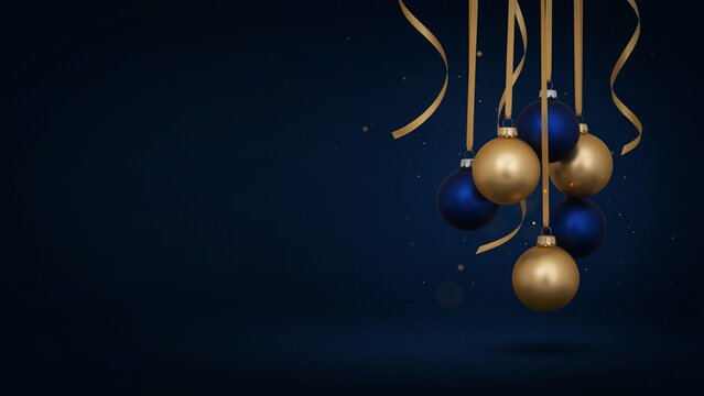 Elegant Blue and Gold New Year Celebration Background