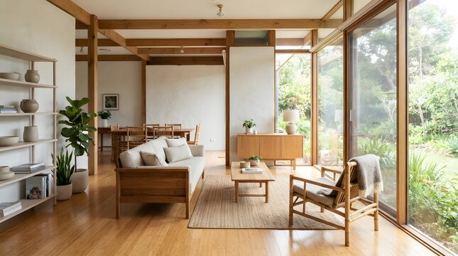 Modern Organic Living Room Interior