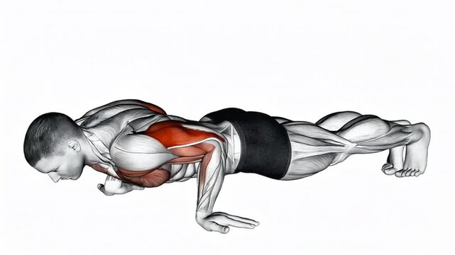 Reverse Grip Push Up Exercise for Upper Body Strength 16:9 4K 