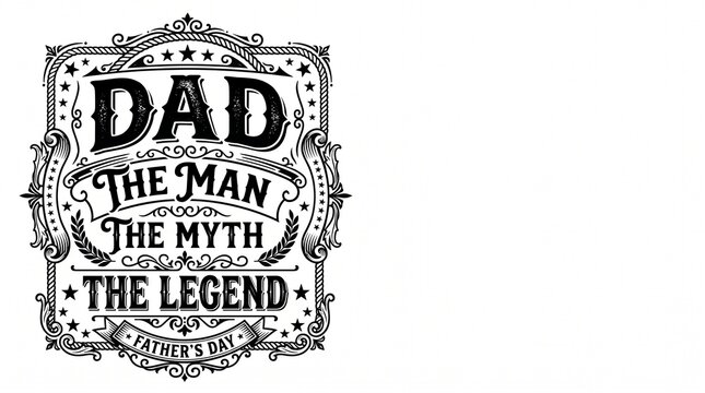 Vintage DAD The Man The Myth The Legend Rectangular Badge