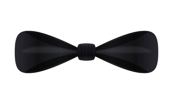 Black bow tie for formal suit and event