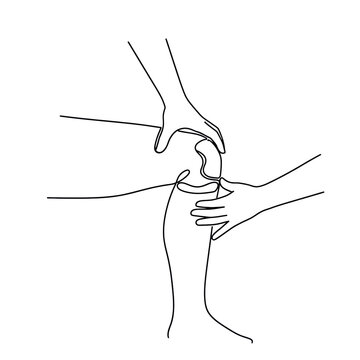 minimalist vector illustration showing a top-down view of a physician's hands precisely treating an athlete's injured knee joint on a uniform gray background, clinical rehabilitation concept