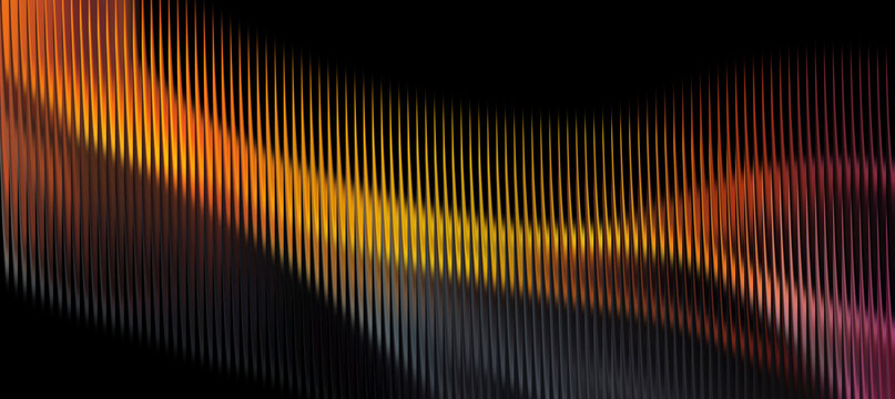 Glass gradient background, Abstract background with vertical gradient lines in orange and magenta