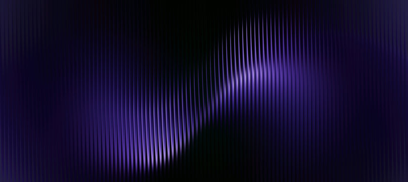 Glass gradient background, Abstract vertical wave pattern with dark purple gradient background