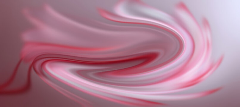 Abstract swirl background with soft pink and red fluid motion waves