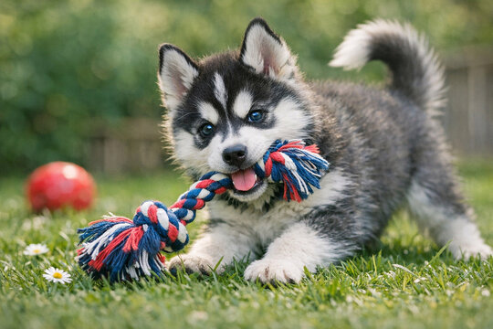 Happy Siberian Husky Puppy