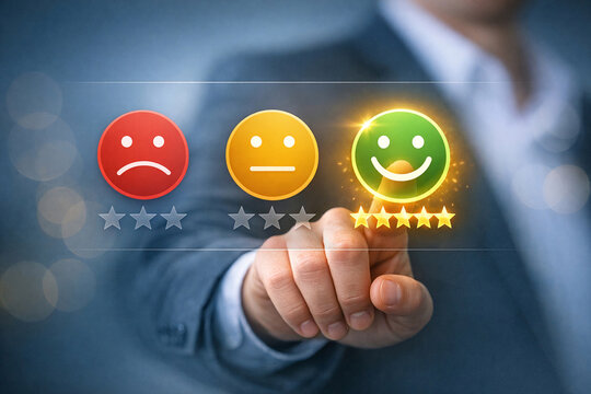 Man Rating Business Emojis