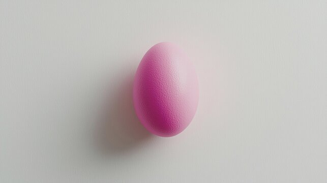 Pastel Easter egg resting on a white table in a minimal flatlay setting Generative AI