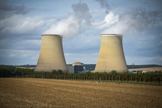 View of a nuclear power plant in France