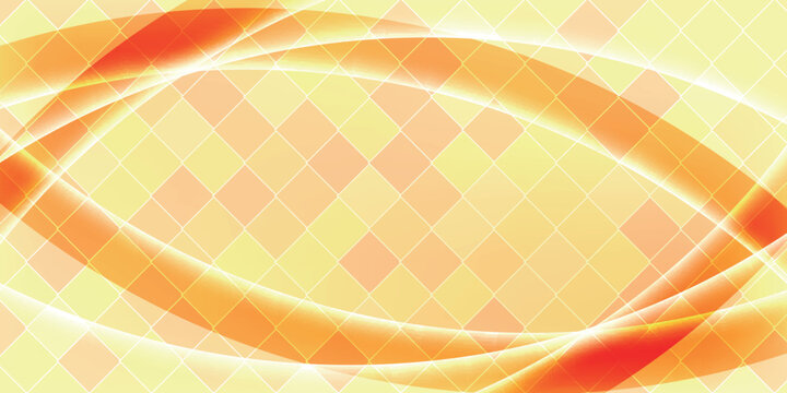 Abstract Yellow and Orange Wavy Graphic Background