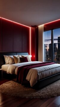 Modern style decor Comfortable Cozy Interior Design Bedroom home Apartment indoor AI Generative