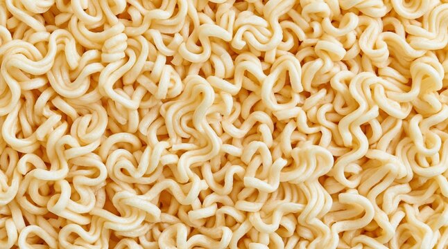 Texture of dry uncooked instant noodles