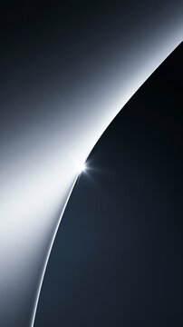 Abstract Minimalist Futuristic Light Beam on Dark Background