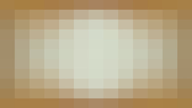Abstract pixelated golden brown background with a soft glowing center, grainy texture, and retro pixel grid pattern for digital design, gaming themes, and creative modern projects