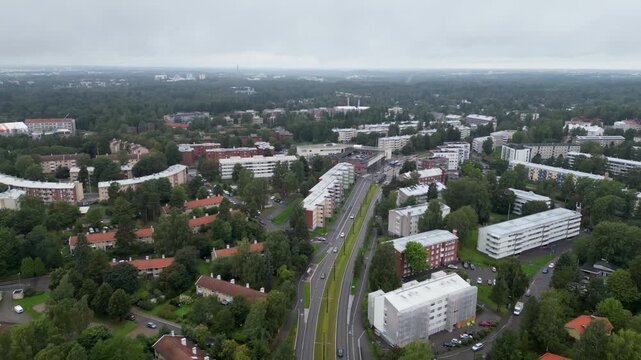 aerial view of the city