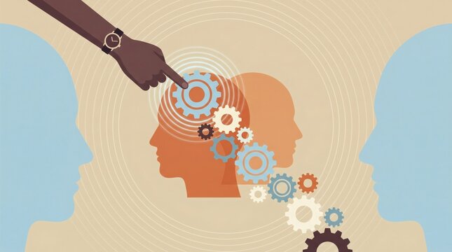 Conceptual illustration of automatic task management and cognitive process optimization.