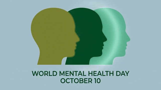 Three Heads Silhouette Animation Celebrating World Mental Health Day