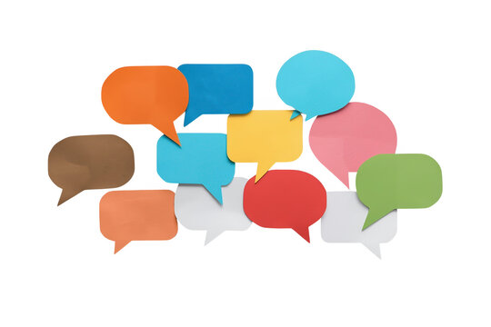 Colorful blank speech bubble collection