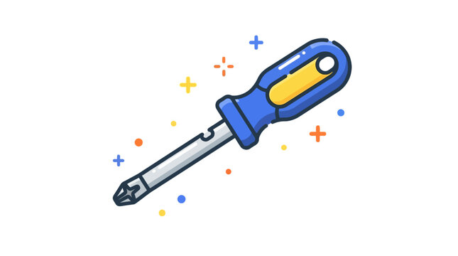 Phillips screwdriver vector icon, flat repair tool illustration isolated on white