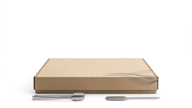 Simple Cardboard Packaging Box with Metal Spoons